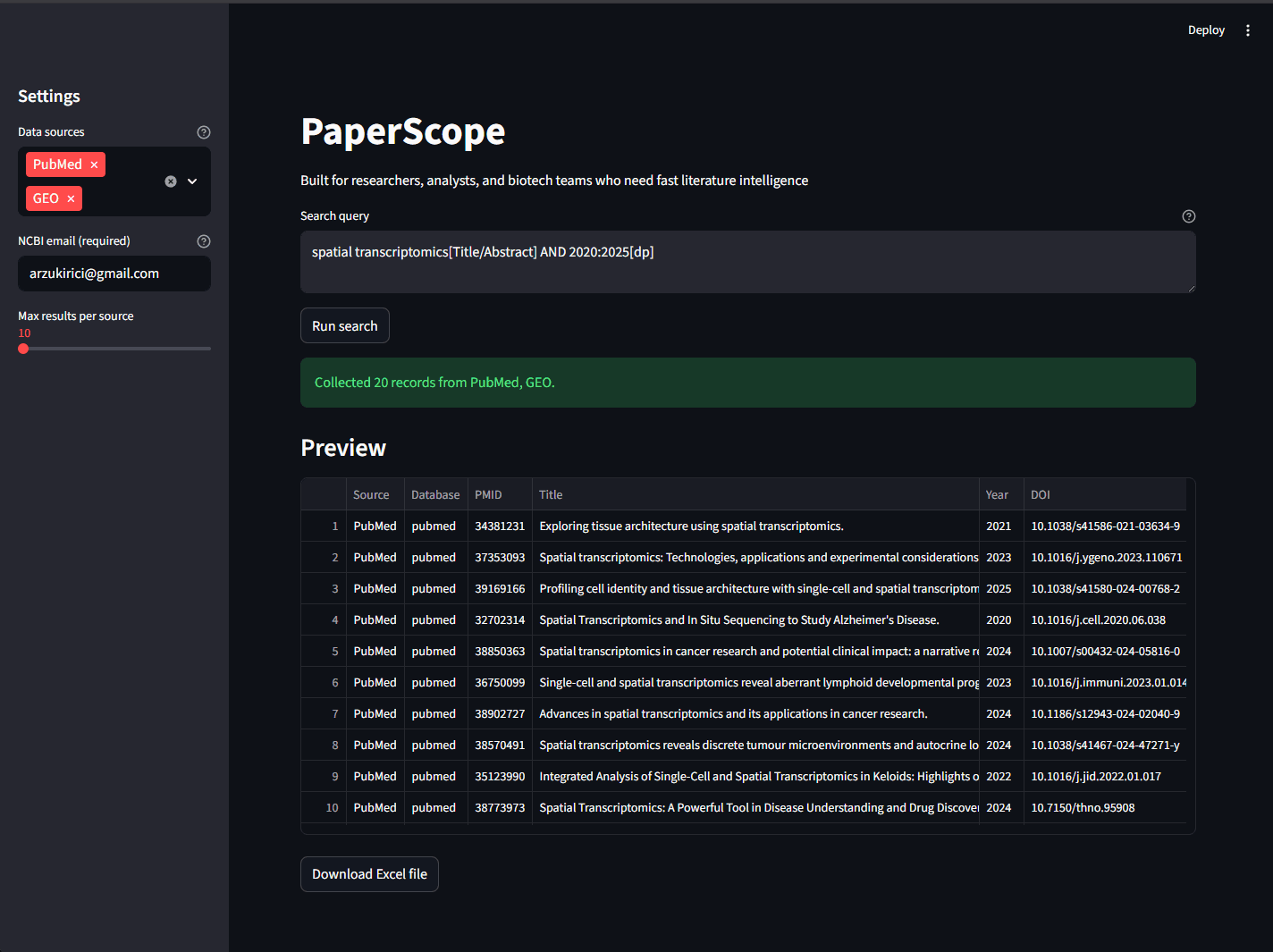 PaperScope — Multi-Source Scientific Search Tool